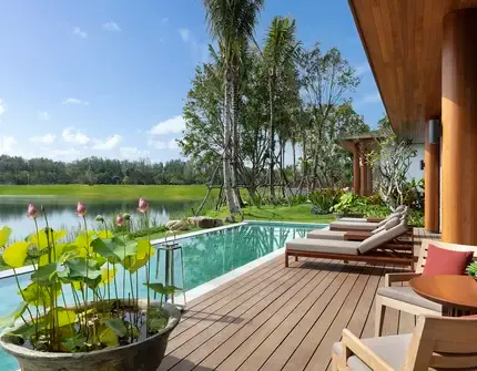Aquella Lakeside Phang Nga golf villa patio