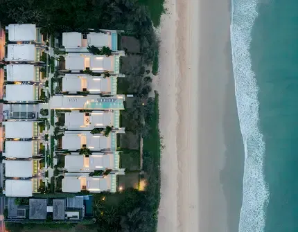 Veyla Natai beachfront villas bird eye
