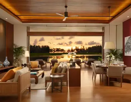 Aquella Lakeside Phang Nga golf villa sunset view