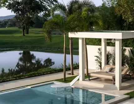 Laguna Homes - external pool with lake