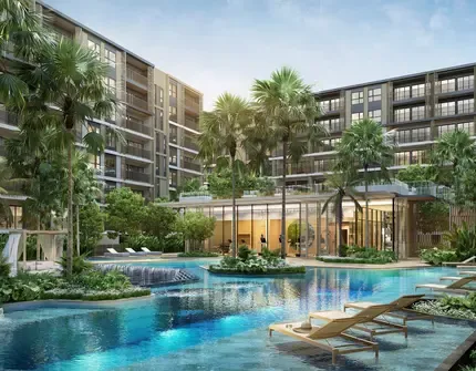 So Origin Bangtao resort condo - inner courtyard and pool