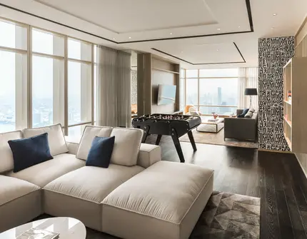 Four Seasons Private Residences Bangkok - Living Room and Foosball Table