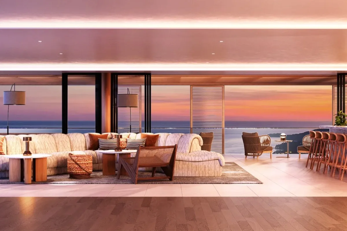 So Origin Bangtao resort condo - lounge with sea view