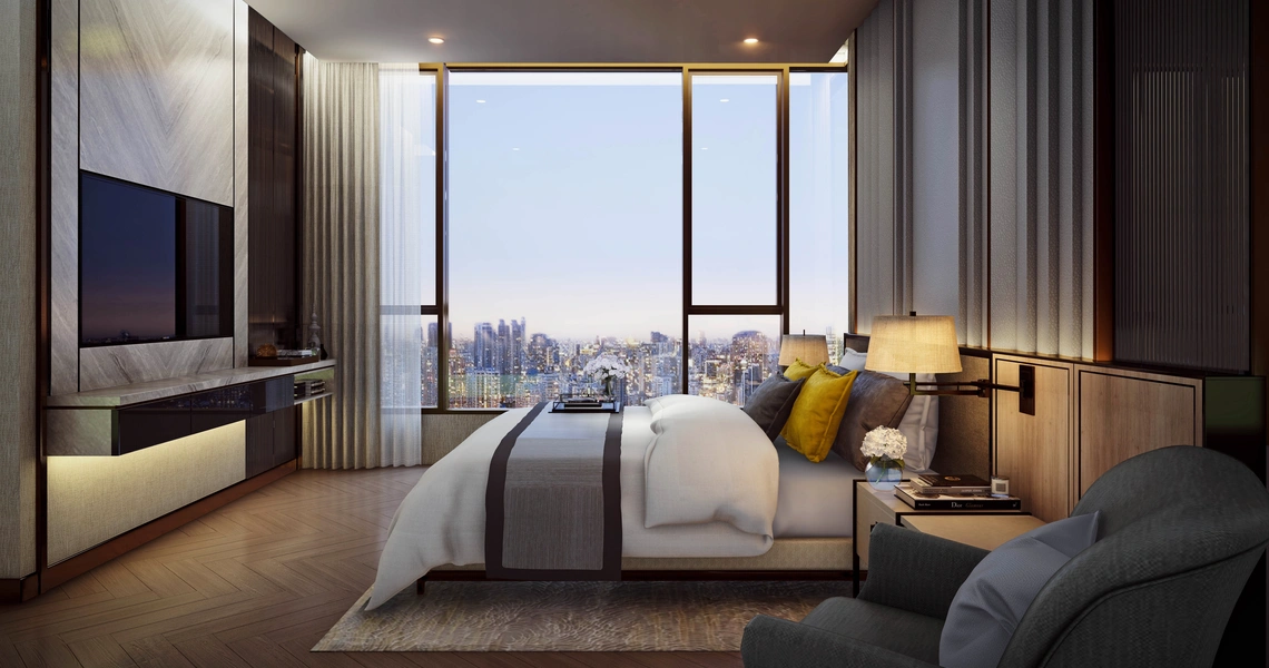 None Mulberry Grove Sukhumvit Luxury Condo 2 Bed Master Bedroom