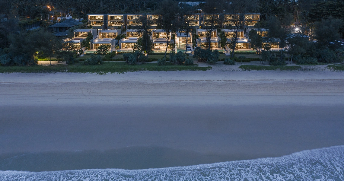 Veyla Natai beachfront villas view from the sea