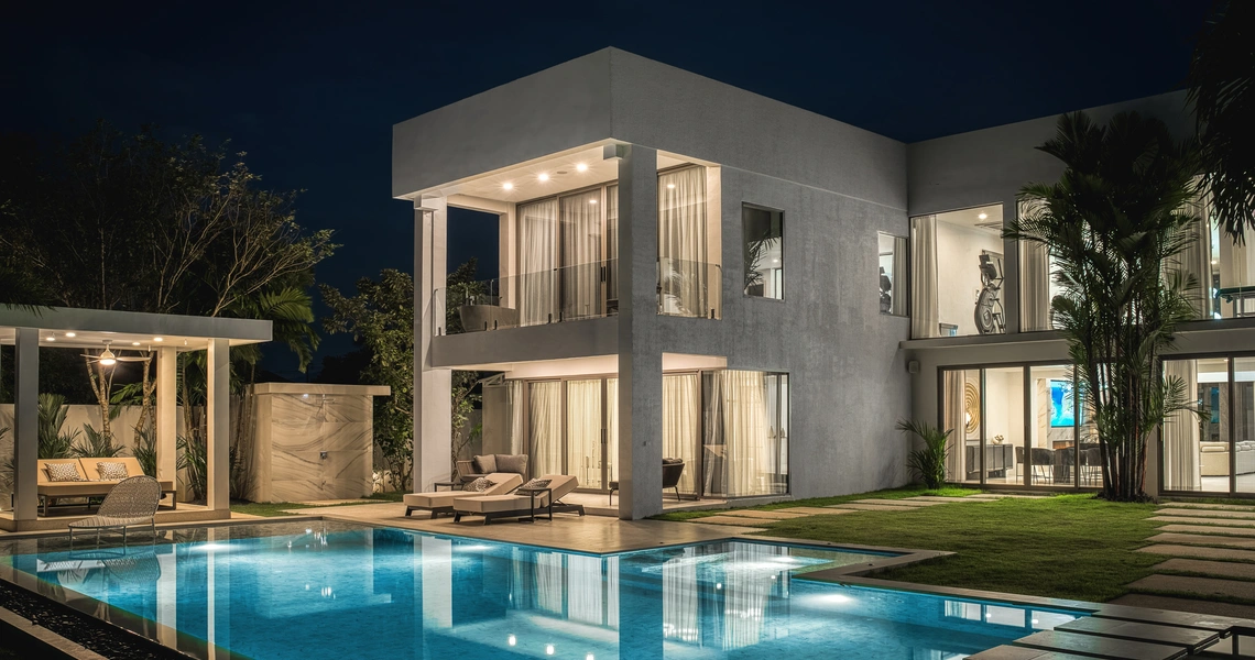 Laguna Homes - external pool night