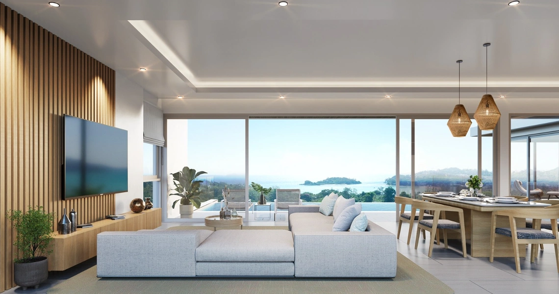 Horizon 32 living room with view