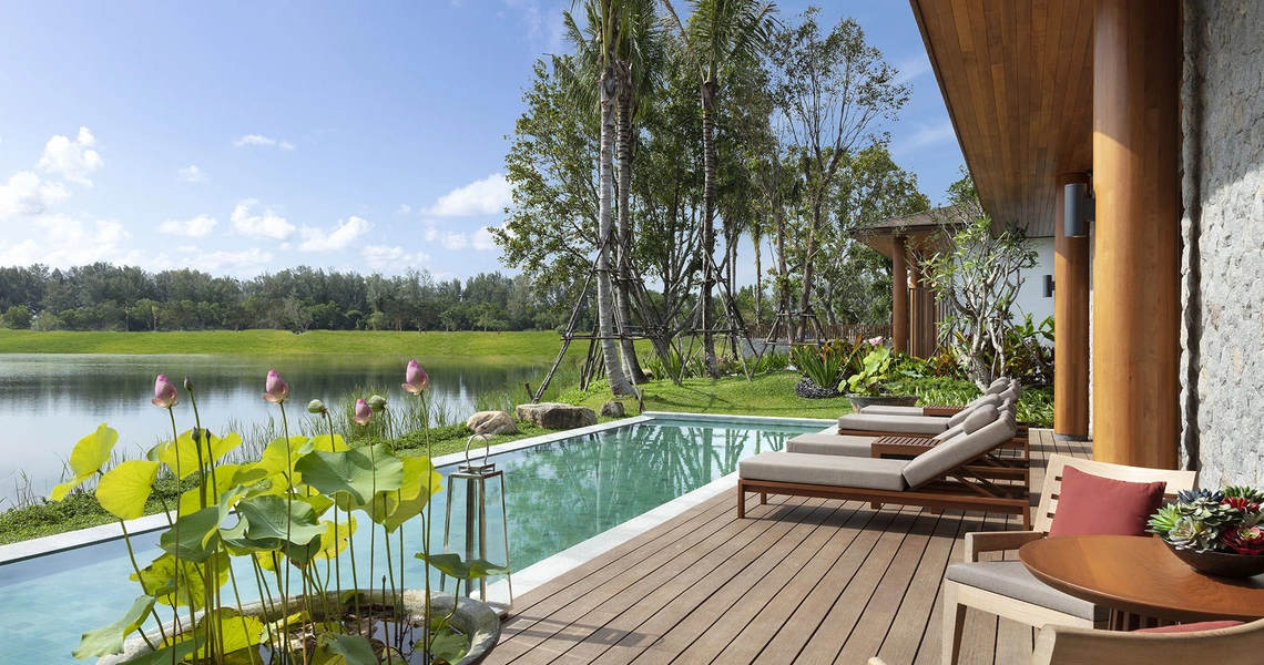 None Aquella Lakeside Phang Nga golf villa patio