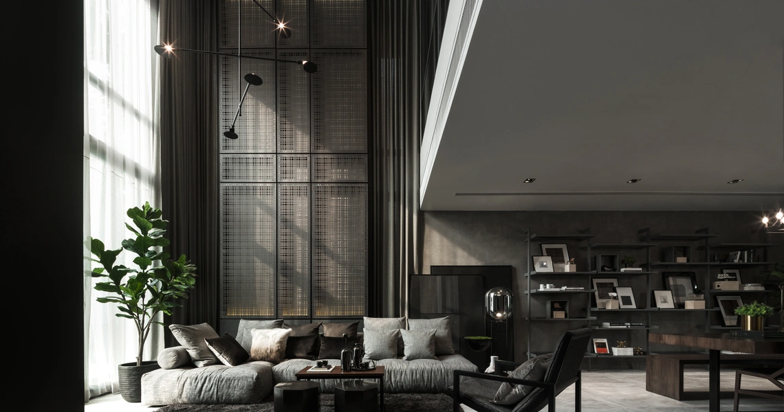 Malton Ari Bangkok Luxury Houses Tropical Loft Living Room