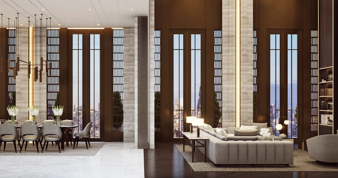 None Mulberry Grove Sukhumvit Luxury Condo Private Living & Dining