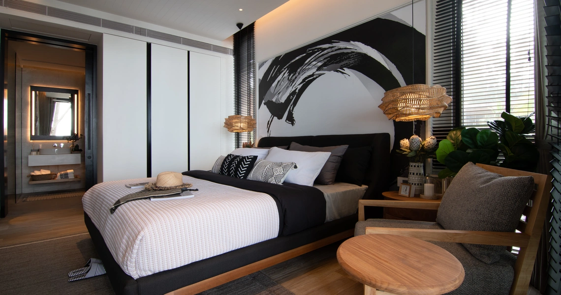 Condominium on Phuket MGallery Residences MontAzure Lakeside bedroom