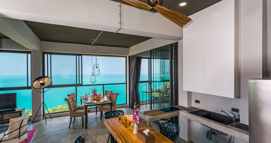 None Luxury villas on Samui Sky Dream Villa kitchen