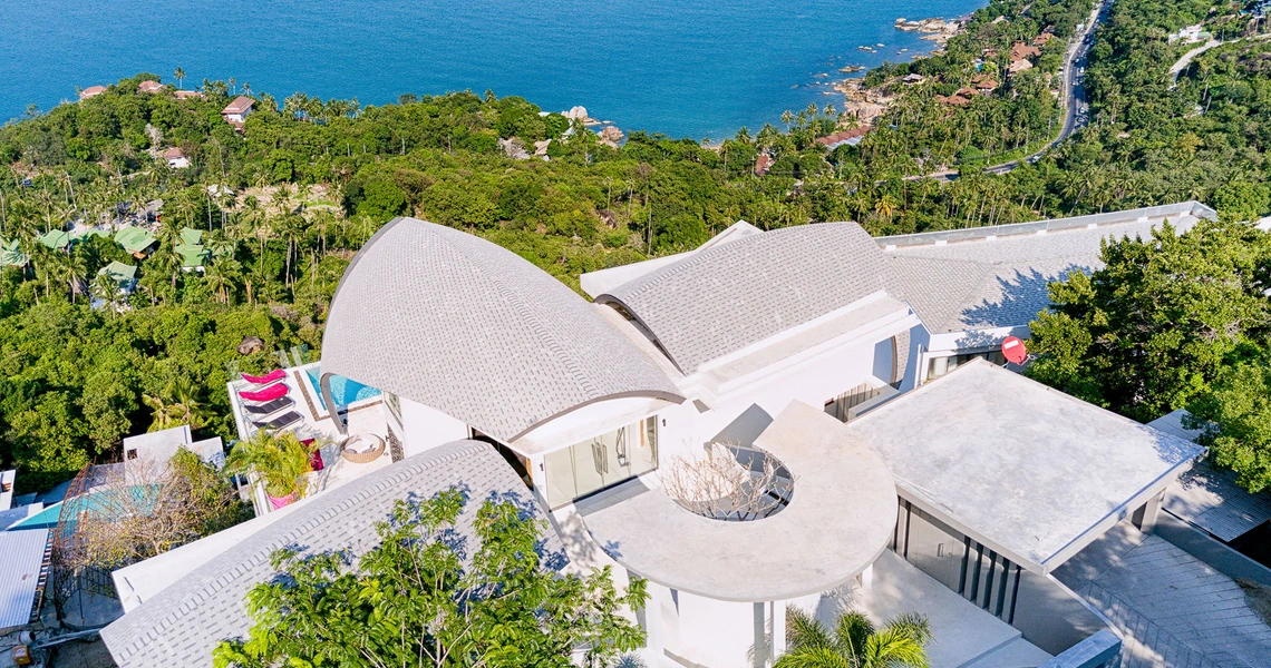 None Luxury villas on Samui Sky Dream Villa drone view