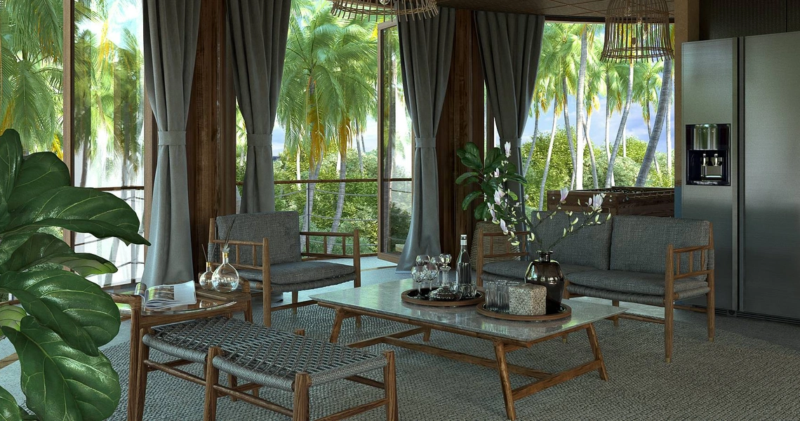 None Kunkhao Tara Villas–Living area