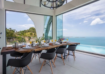 None Luxury villas on Samui Sky Dream Villa dining area