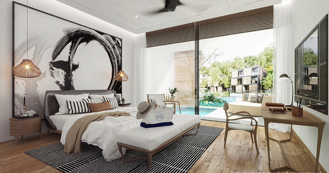 Condominium on Phuket MGallery Residences MontAzure Lakeside bedroom