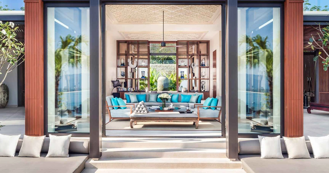 Layan Residences by Anantara luxury villa living room from the outside