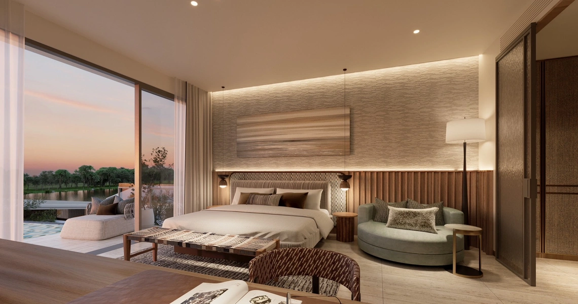 SERRANA Lakefront Pool Villas type c master bedroom