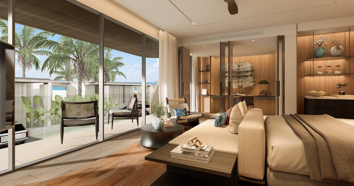 Banyan Tree Beach Residences Varuna - bedroom with view