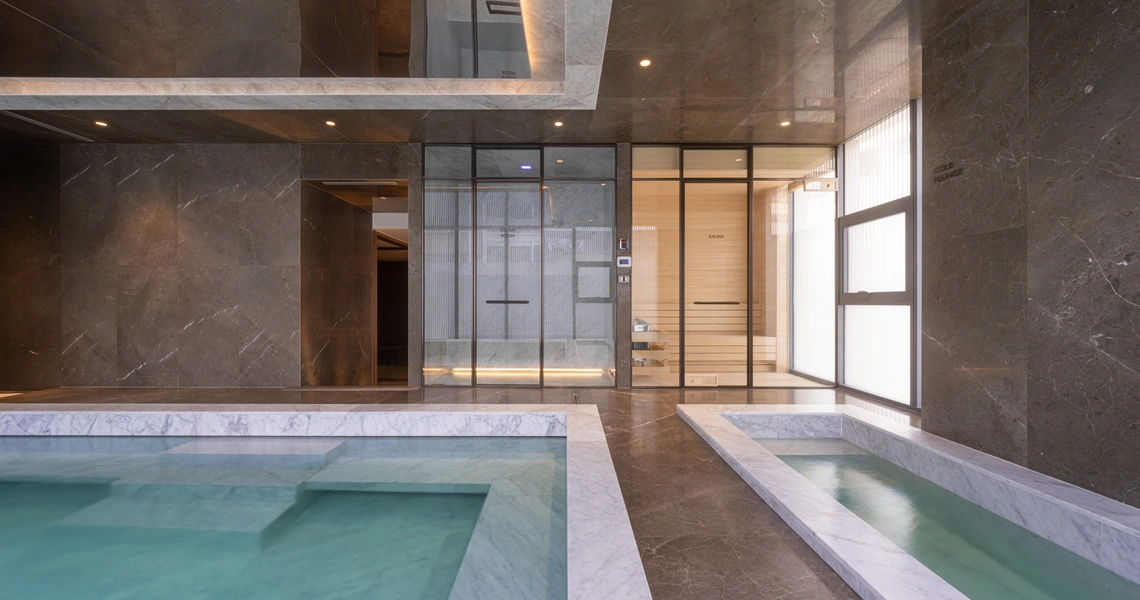 Scope Langsuan ultraluxury Bangkok condo - Italian marble thermal baths