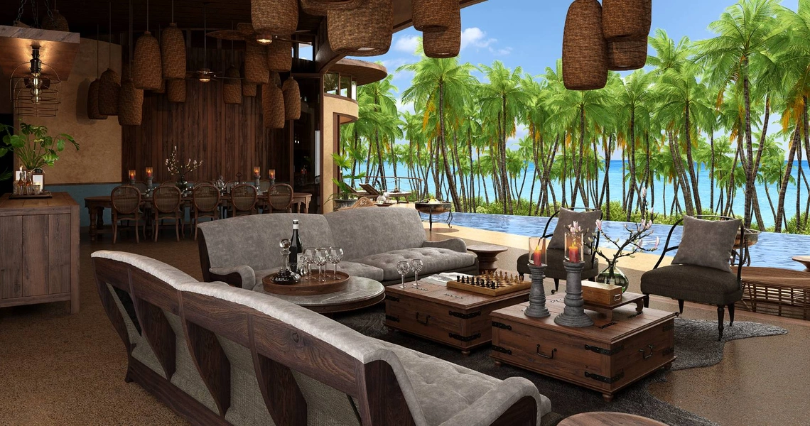 None Kunkhao Tara Villas– Living Area