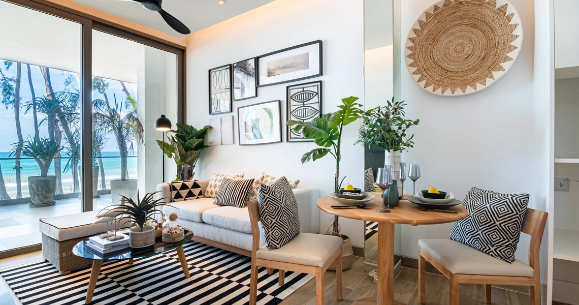 Condominium on Phuket MGallery Residences MontAzure Lakeside livingroom