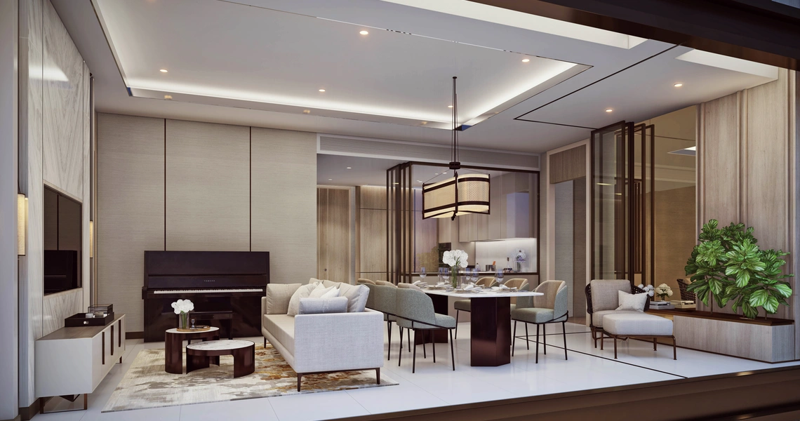 None Mulberry Grove Sukhumvit Luxury Condo Living & Dining