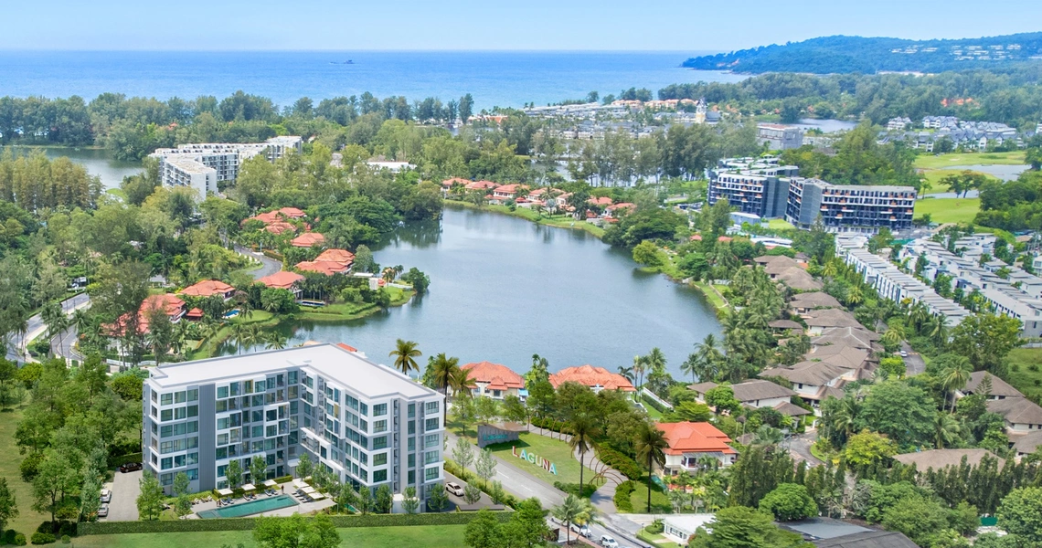 Laguna Lakeside premium Phuket condo - view onto Laguna Phuket