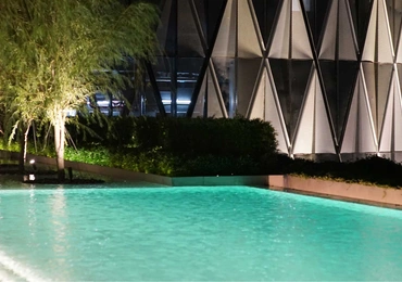 None Banyan Tree Riverside Residences Bangkok pool at night