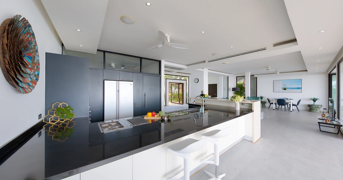 Luxury villas on Samui Villa Turquoise kitchen area