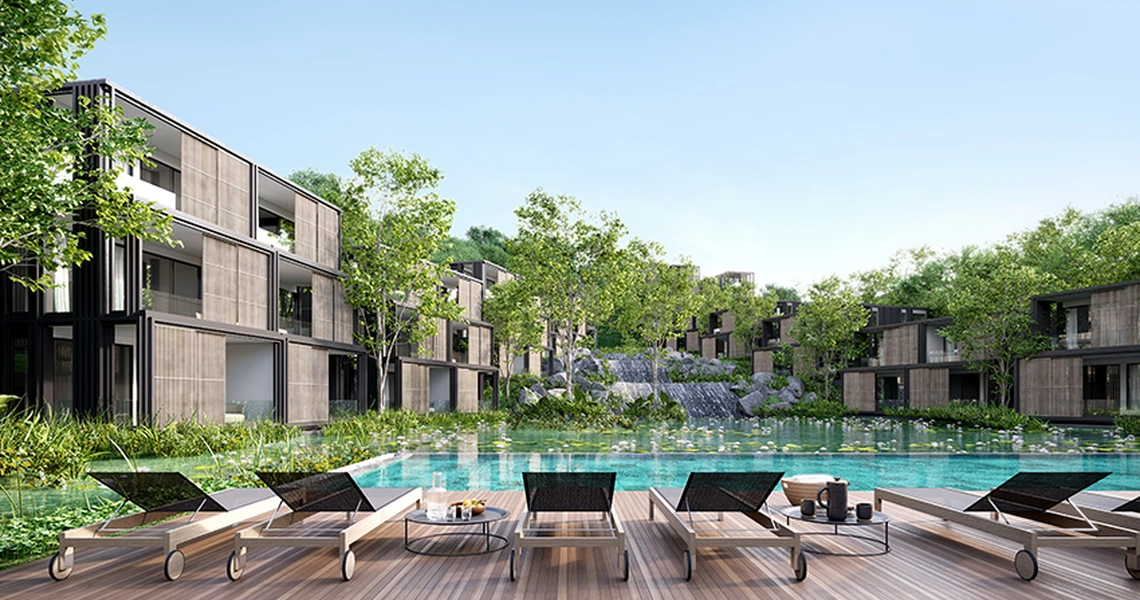 Condominium on Phuket MGallery Residences MontAzure Lakeside exterior