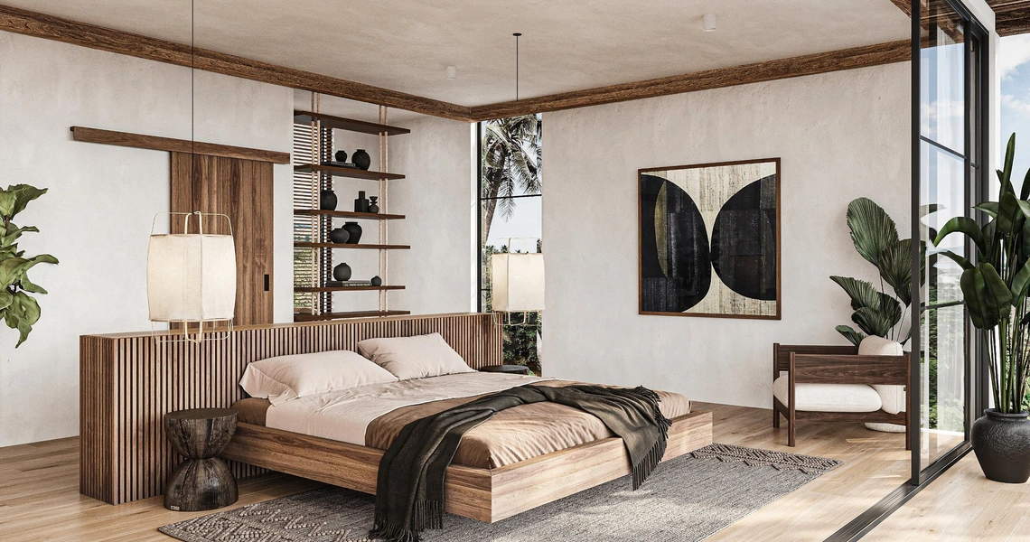 Chandra Samui designer villas - bedroom