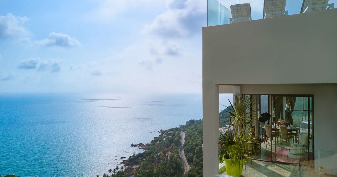 None Luxury villas on Samui Sky Dream Villa terrace view