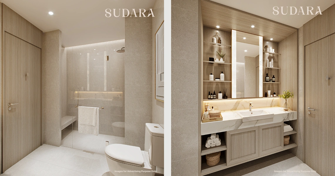 Sudara Phuket luxury condo - Two Bedroom Bathroom