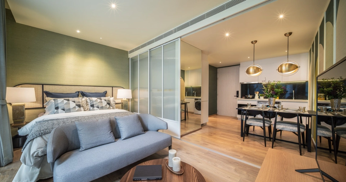 Noble Form Thonglor luxury high-rise - 1-bedroom living area