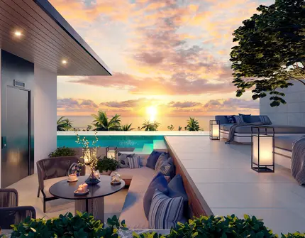 Beach Terraces - Outdoor area sunset time