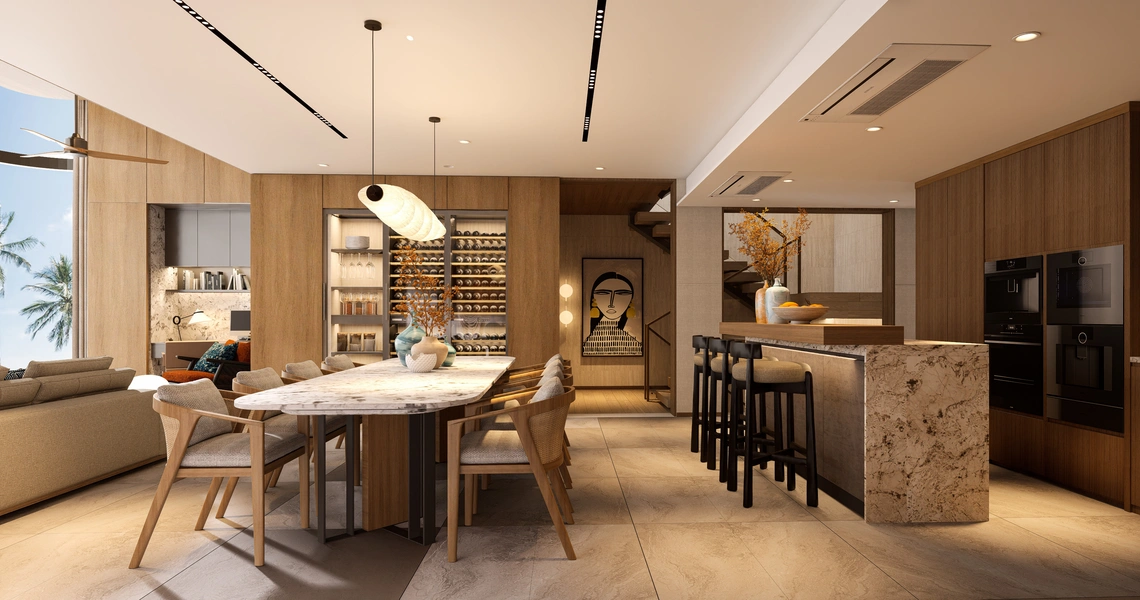 Banyan Tree Beach Residences Varuna - kitchen and dining room