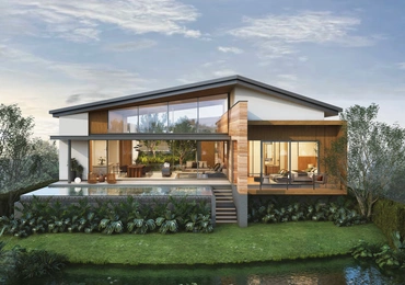 SERRANA Lakefront Pool Villas type b front view