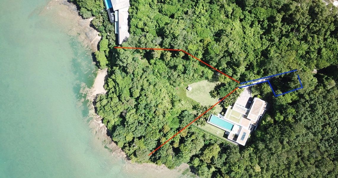 Tamarind Bay oceanfront land -  above view