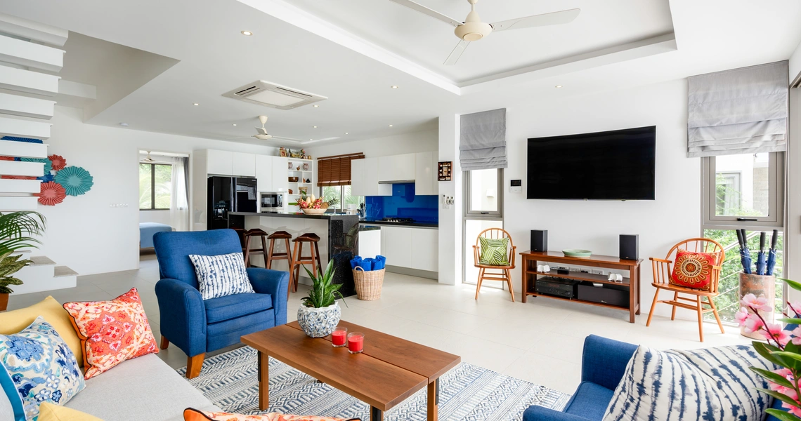 Samui Bayside - Luxury Villas in an Idyllic Beachside Setting  Living Area