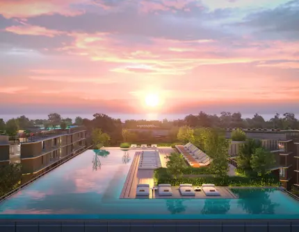 Laguna Aster Phuket luxury condo - rooftop and sunset