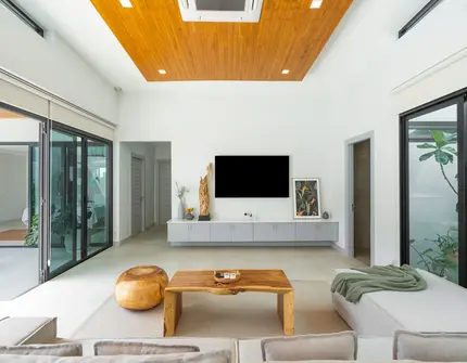 Layan Lucky Villa - living room with tv