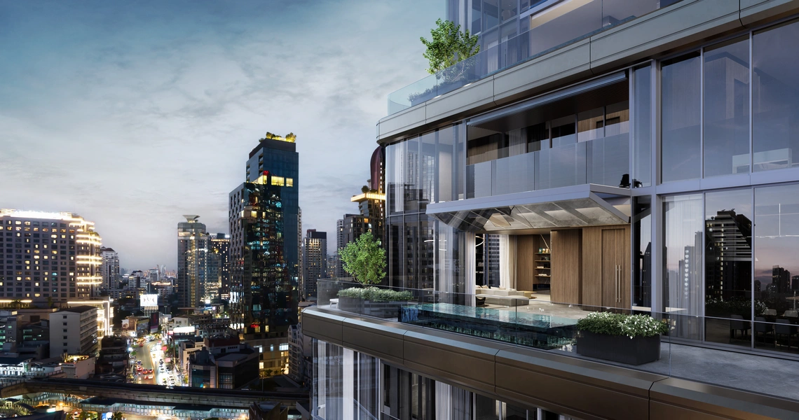 Power Tower Bangkok - exterior balcony
