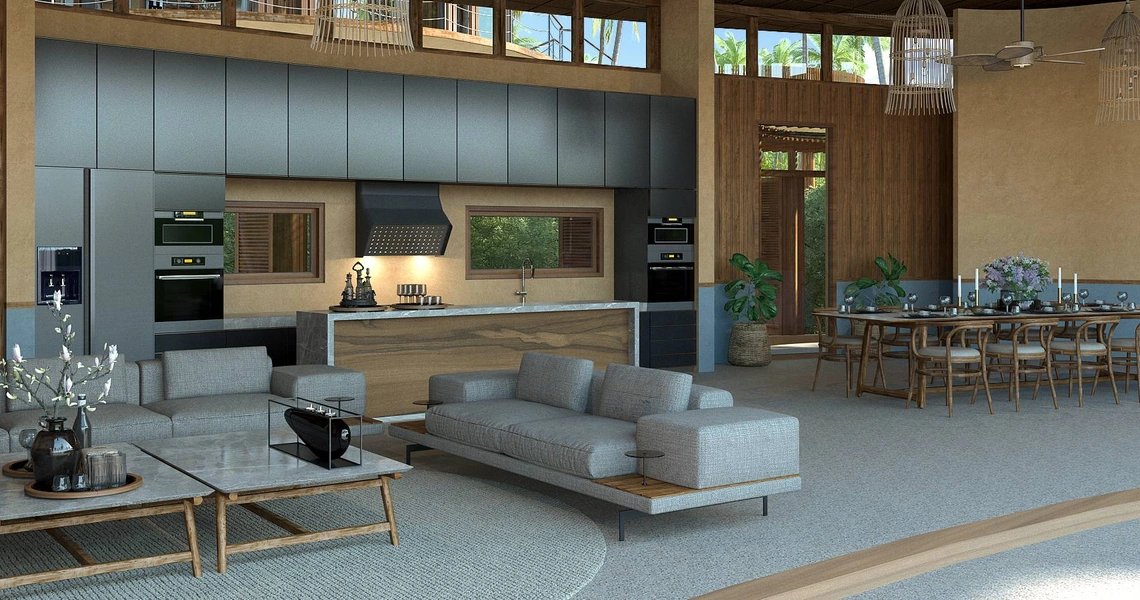 None Kunkhao Tara Villas– Living Area