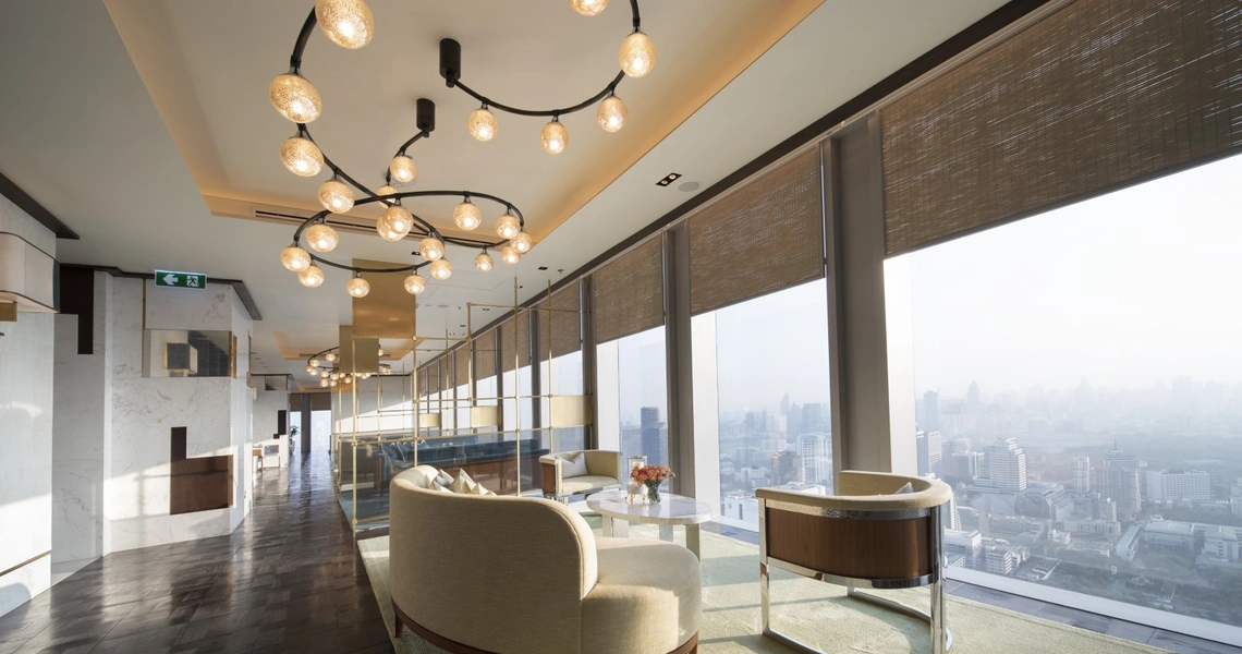 The Ritz-Carlton Residences Bangkok - lounge with panoramic city views