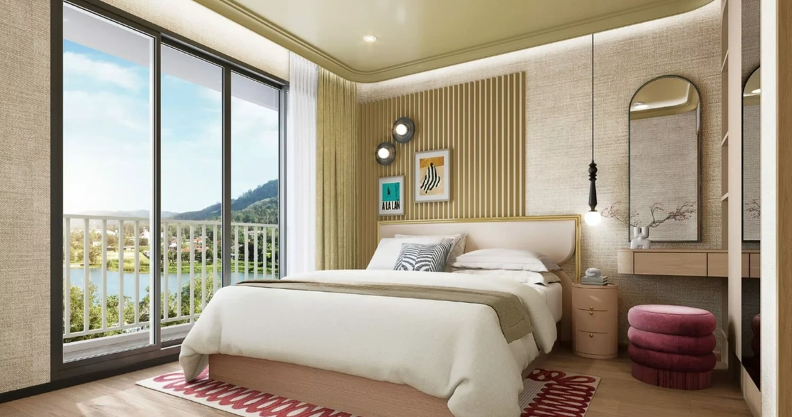 SO Lagoon Cherngtalay bedroom with view