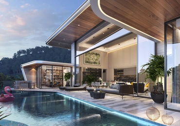 AYANA Soluna Villas deck with pool exterior
