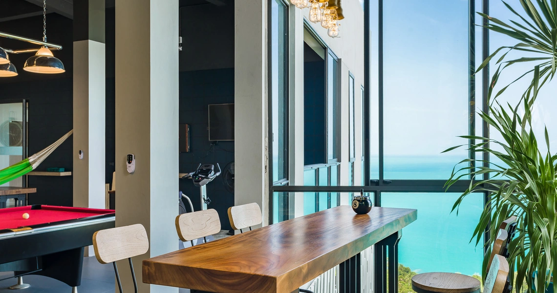 None Luxury villas on Samui Sky Dream Villa card table