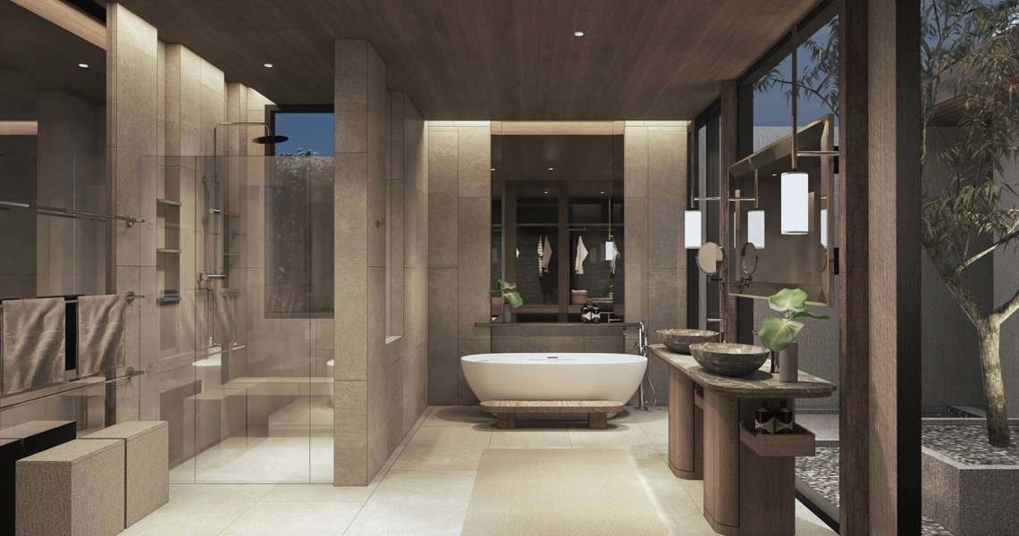 The Sky Series Collection at Sri Panwa Villa  Bathroom