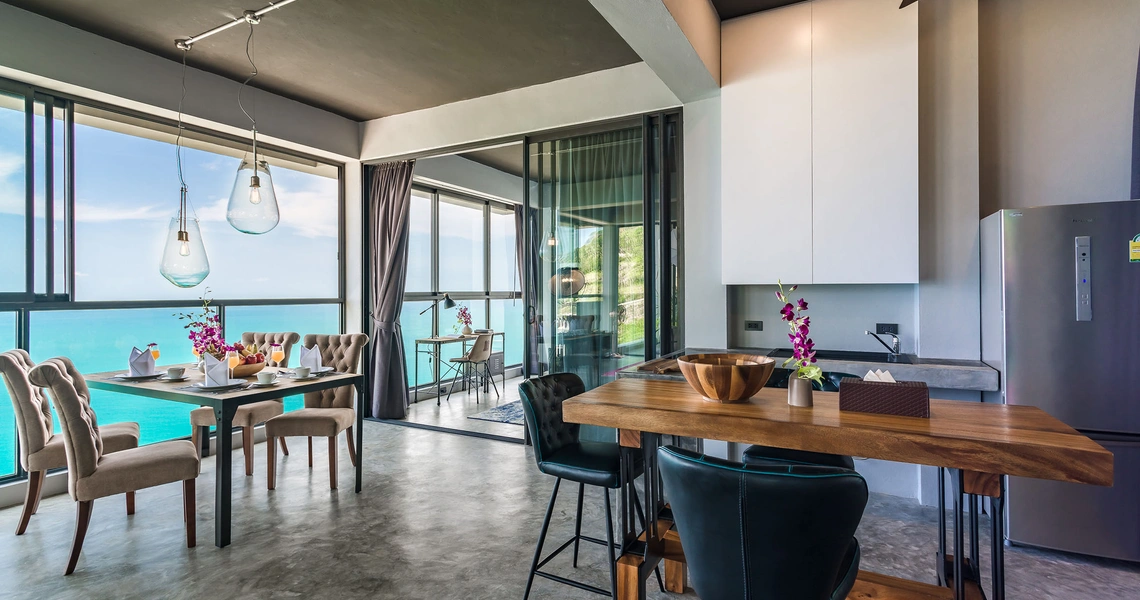 None Luxury villas on Samui Sky Dream Villa kitchen
